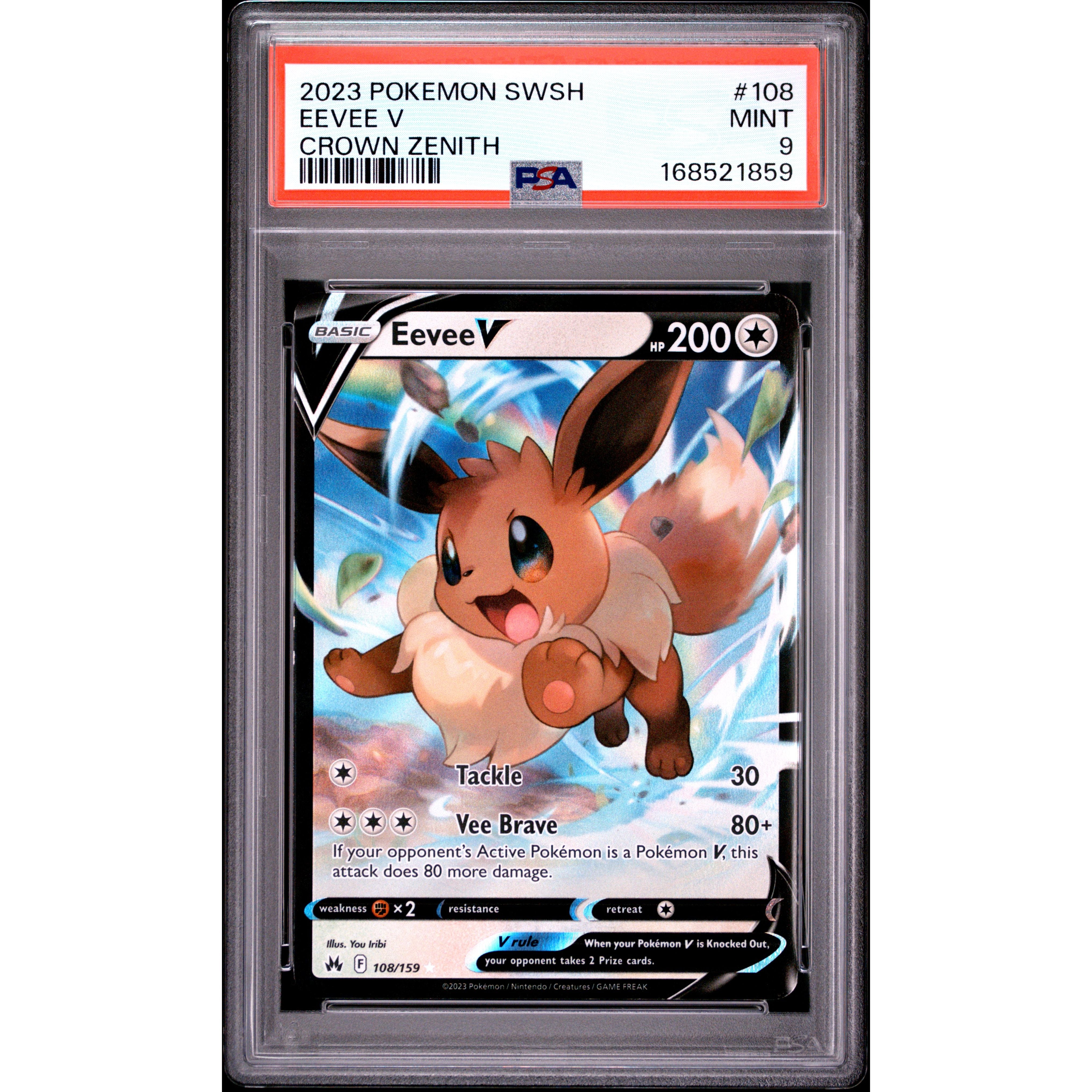 Eevee V #108 PSA 9 Crown Zenith – Graded Pokémon cards | Rogerz.dk/en