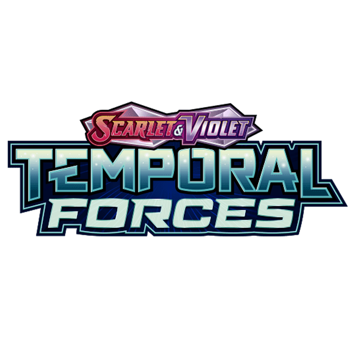 Logo for the Pokémon Scarlet & Violet: Temporal Forces trading card set.