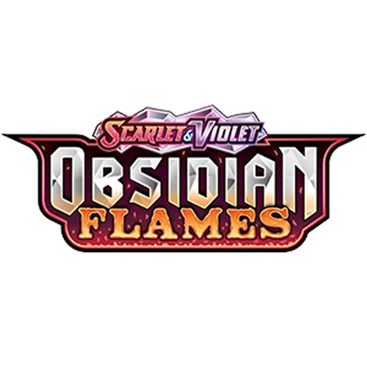 Pokémon Scarlet & Violet Obsidian Flames logo.
