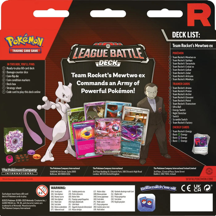 Pokémon TCG: Team Rocket's Mewtwo ex League Battle Deck