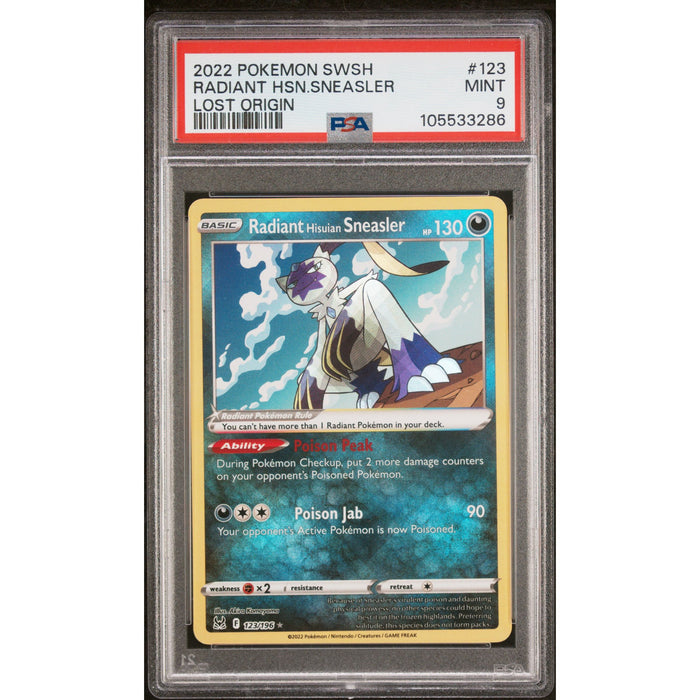 Pokémon TCG: Radiant Hisuian Sneasler 123 PSA 9 - Lost Origin