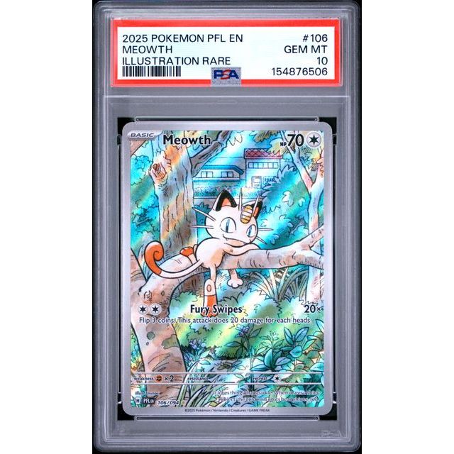 Pokémon TCG: Meowth #106 PSA 10 - Phantasmal Flames
