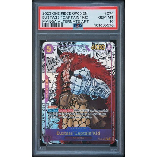 One Piece TCG: Eustass "Captain" Kid #074 PSA 10-161635570