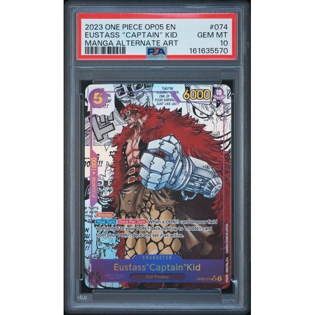 One Piece TCG: Eustass "Captain" Kid #074 PSA 10-161635570
