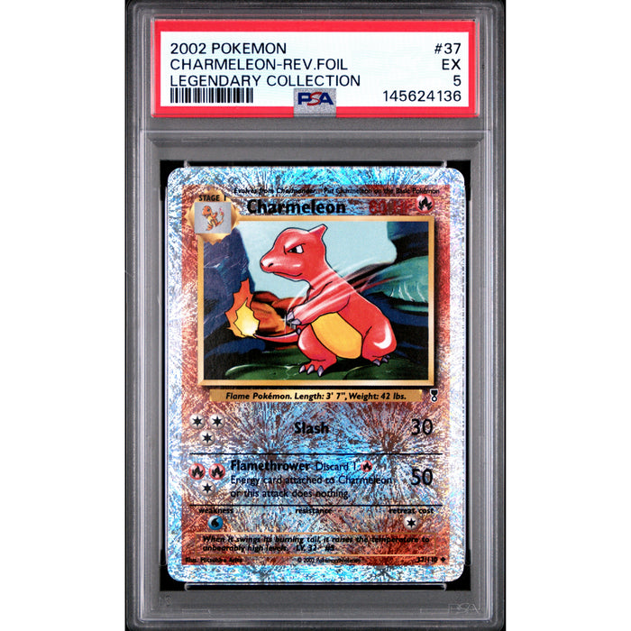 Pokémon TCG: Charmeleon #37 PSA 5 Reverse Holo - Legendary Collection-145624136