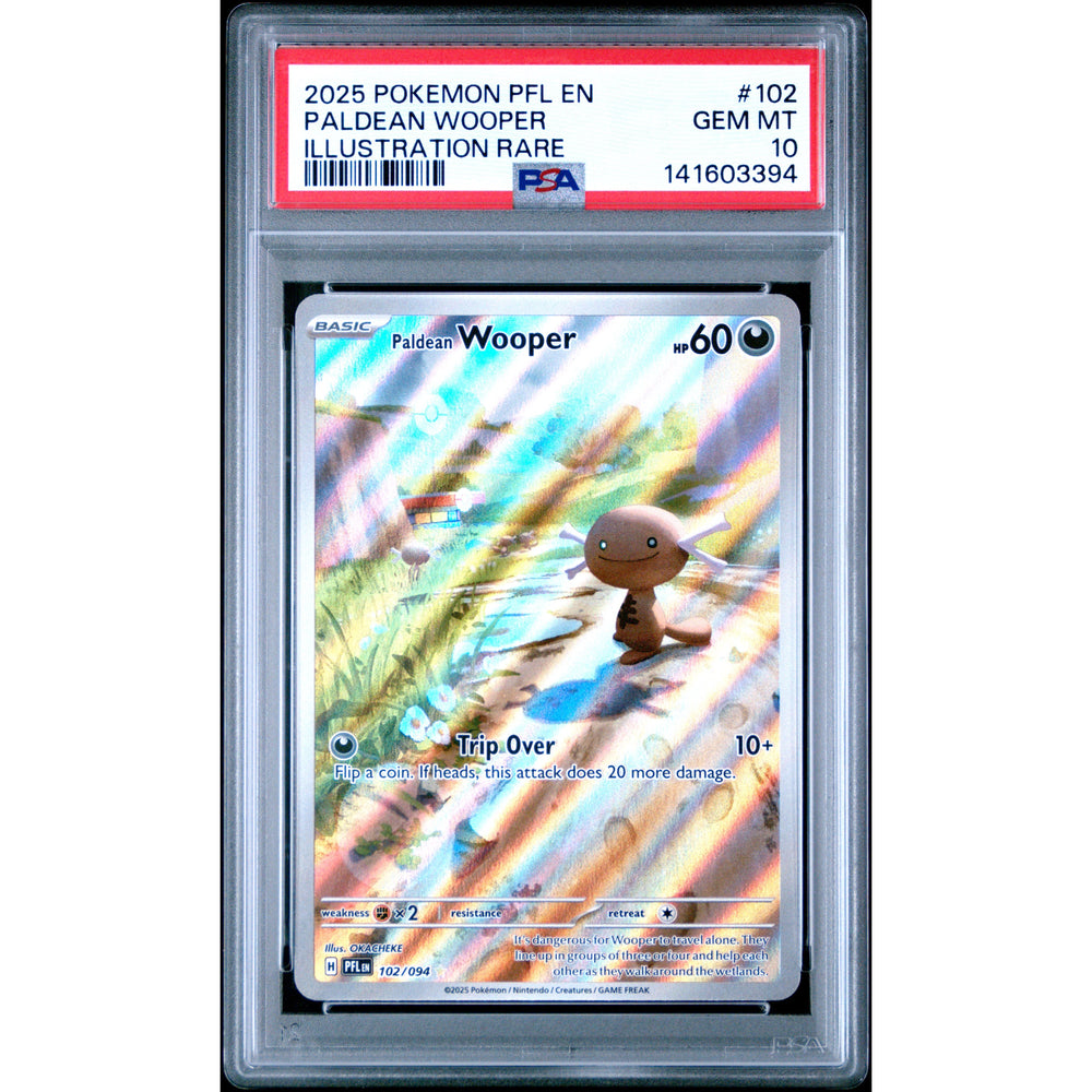 Pokémon TCG: Paldean Wooper #102 PSA 10