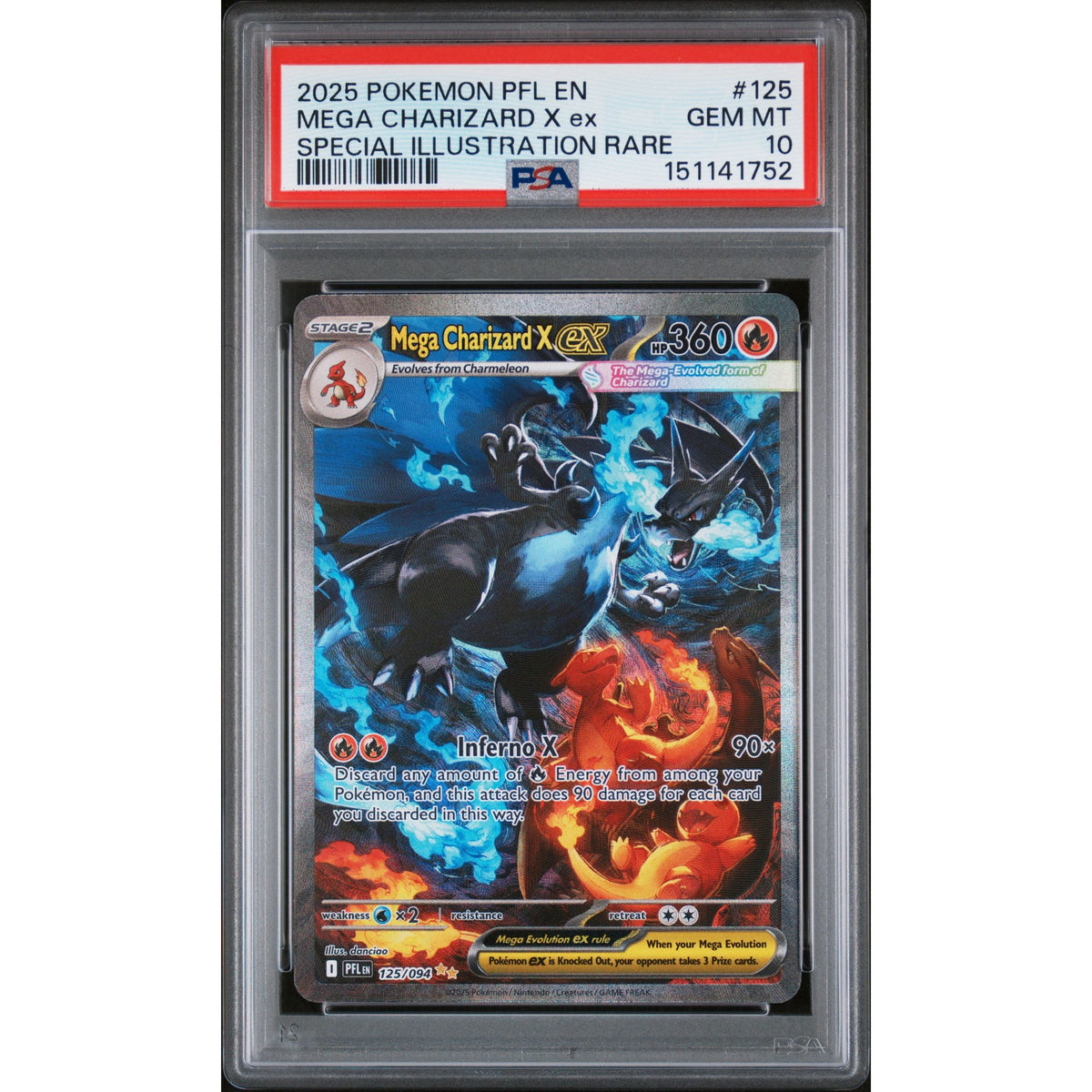 Pokémon TCG: Mega Charizard X Ex #125 PSA 10-151141752