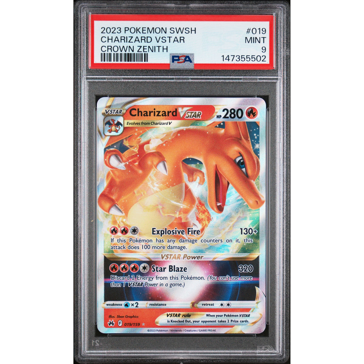 Pokémon TCG: Charizard Vstar #019 PSA 9-147355502