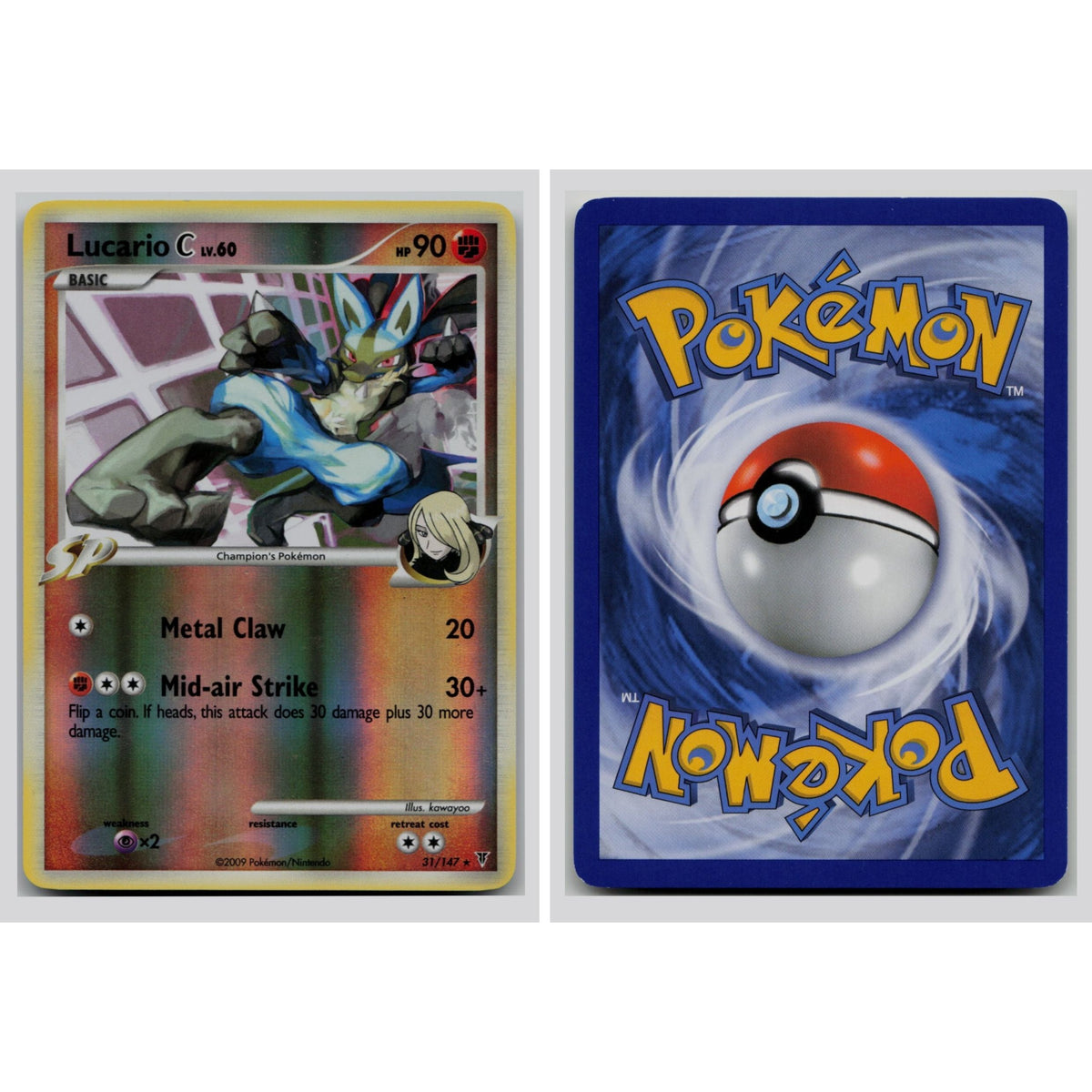 Pokémon TCG, Lucario [C] Lv.60 (Platinum—Supreme Victors #31)