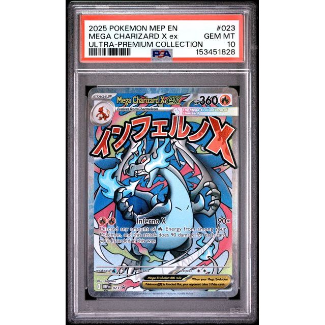 Pokémon TCG: Mega Charizard X Ex #023 PSA 10 - Mega Evolution Promo