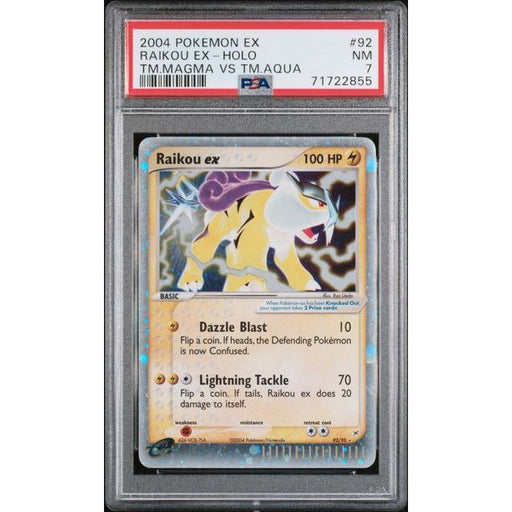Pokémon TCG: Raikou Ex Holo #92 PSA 7-71722855