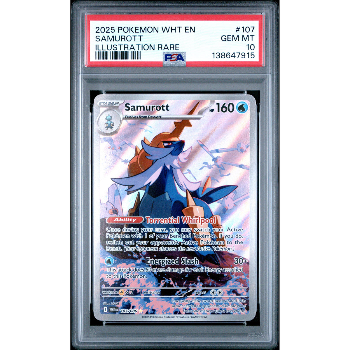 Pokémon TCG: Samurott #107 PSA 10-138647915