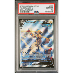 Pokémon TCG: Zeraora V 166 PSA 10 - Chilling Reign