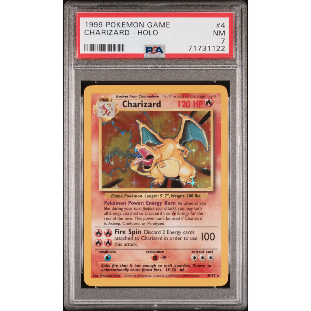 Pokémon TCG: Charizard Holo #4 PSA 7 - Base Set