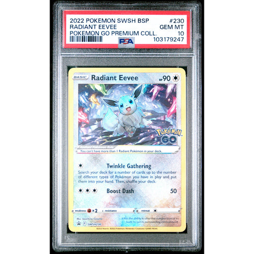 Pokémon TCG: Radiant Eevee 230 PSA 10 - Sword & Shield Promo