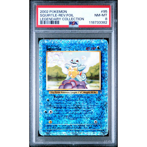 Pokémon TCG: Squirtle 95 PSA 8 Reverse Holo - Legendary Collection
