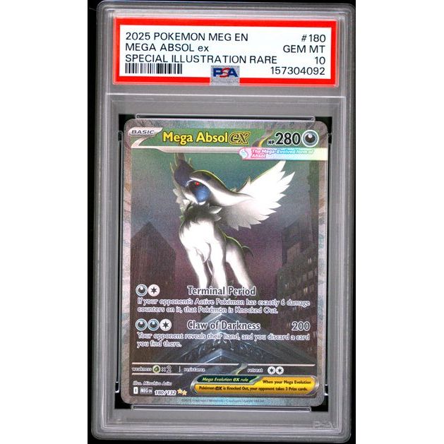 Pokémon TCG: Mega Absol Ex #180 PSA 10 - Mega Evolution