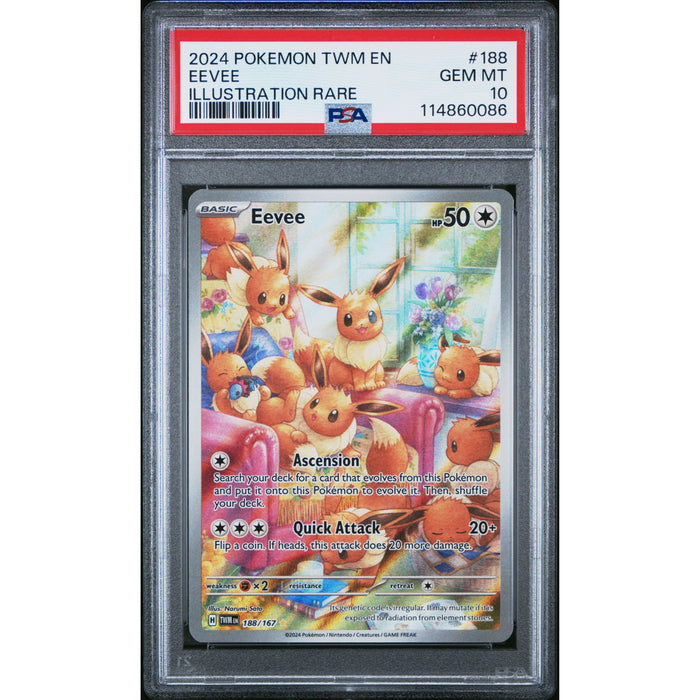 Pokémon TCG: Eevee #188 PSA 10-114860086