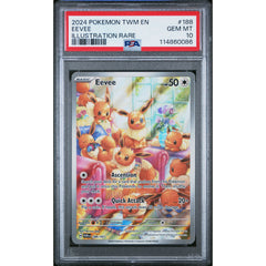 Pokémon TCG: Eevee #188 PSA 10 - Twilight Masquerade