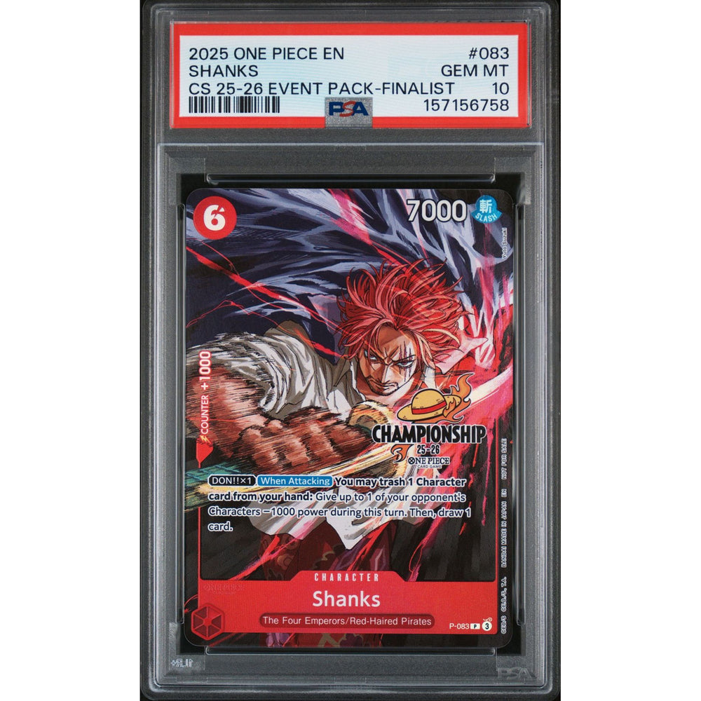One Piece TCG: Shanks #083 PSA 10