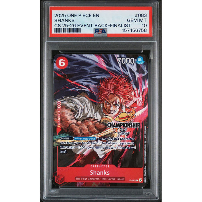 One Piece TCG: Shanks #083 PSA 10-157156758