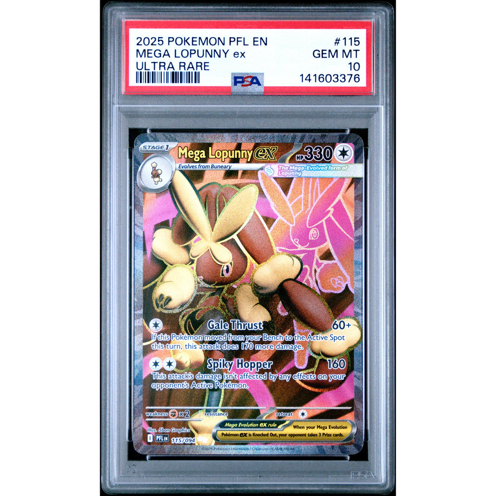 Pokémon TCG: Mega Lopunny Ex #115 PSA 10