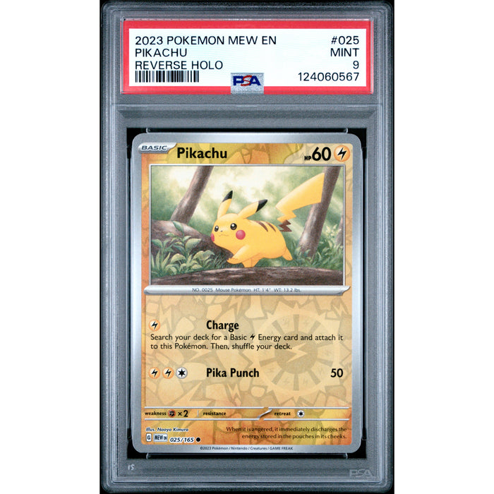 Pokémon TCG: Pikachu [Reverse Holo] #025 PSA 9 - 151-124060567