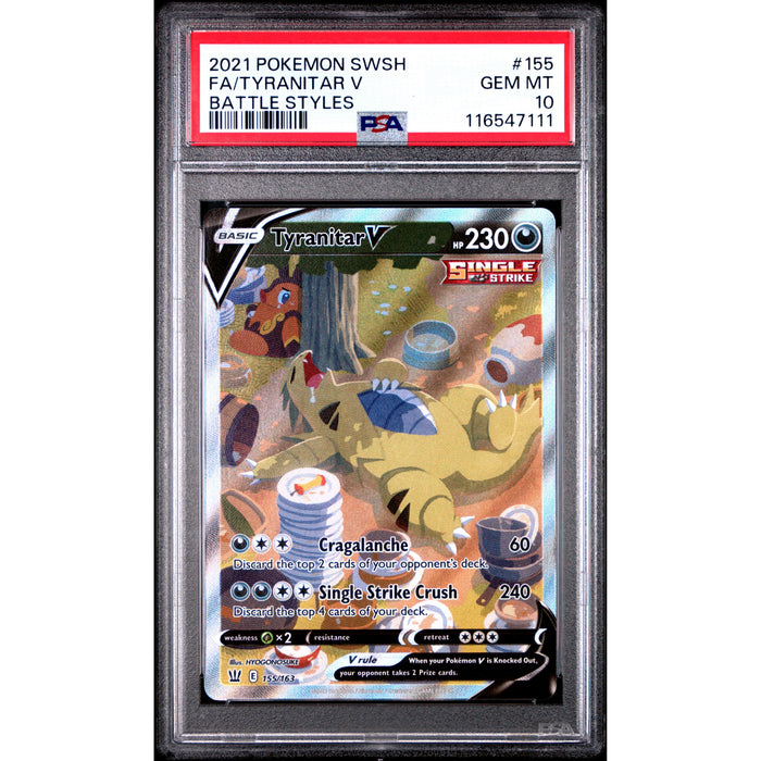 Pokémon TCG: Tyranitar V #155 PSA 10-116547111
