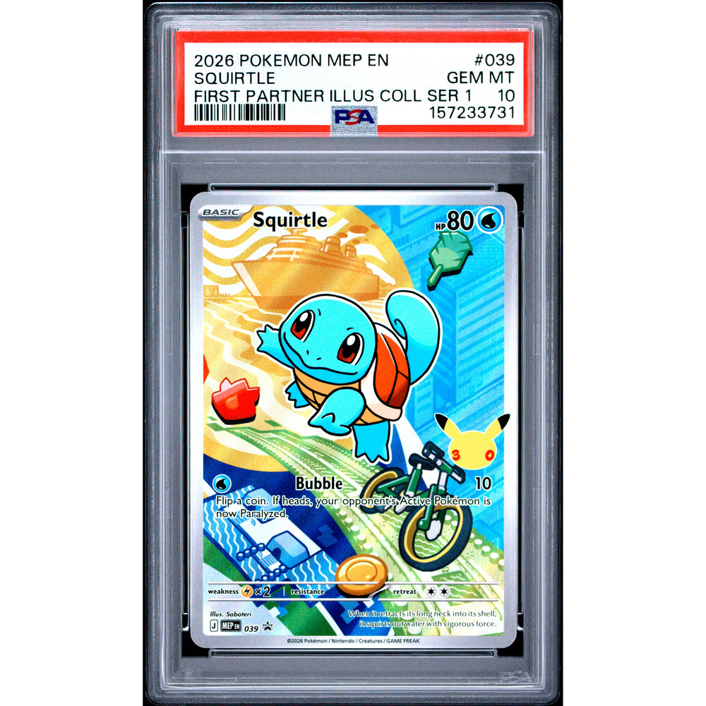 Pokémon TCG: Squirtle #039 PSA 10