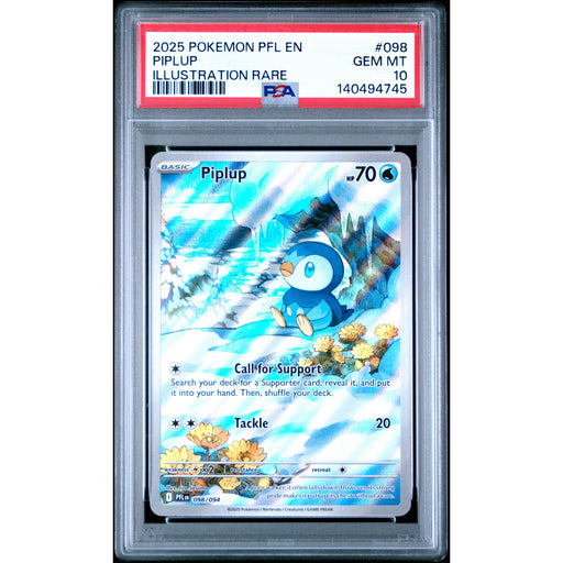 Pokémon TCG: Piplup #098 PSA 10 - Phantasmal Flames-140494745