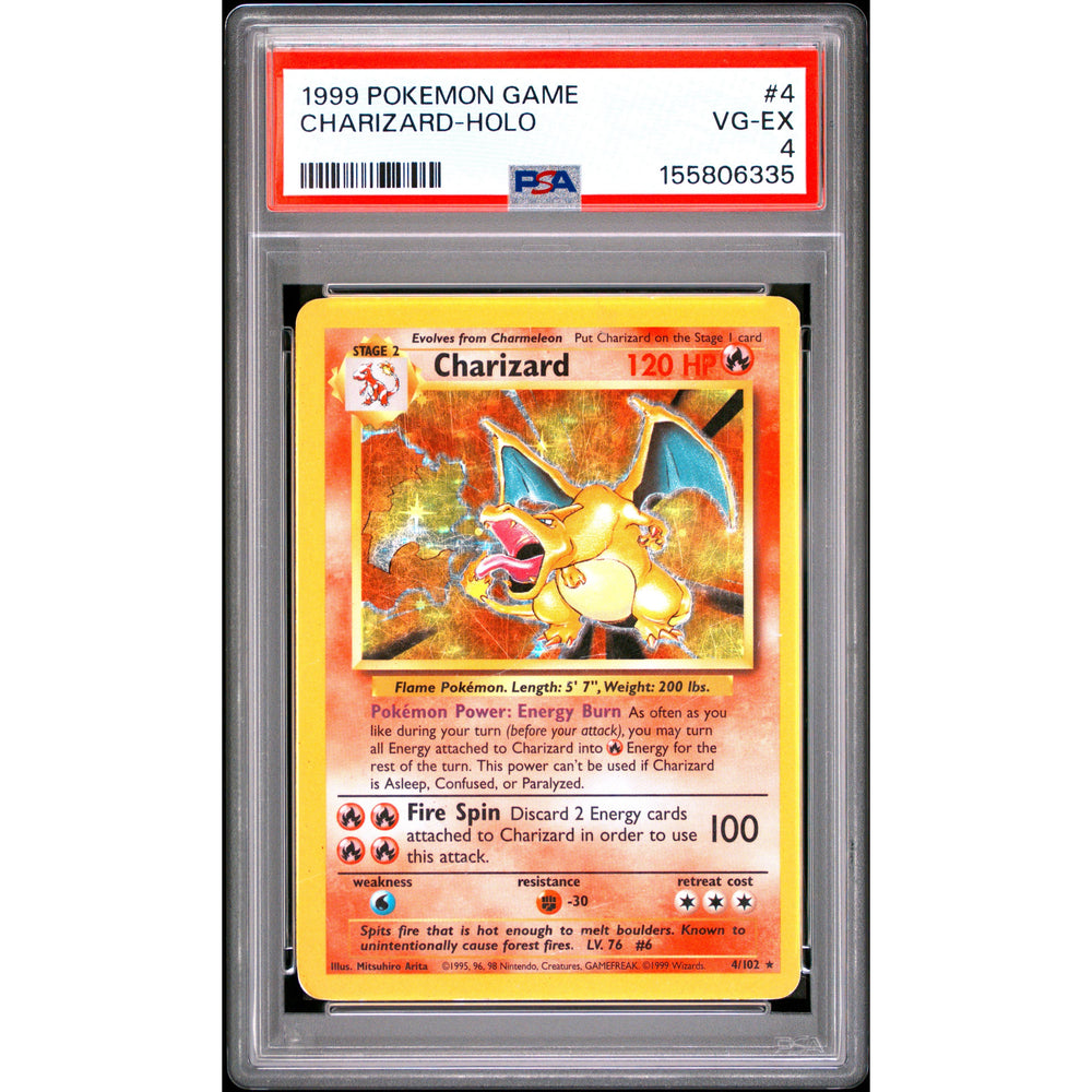 Pokémon TCG: Charizard Holo #4 PSA 4