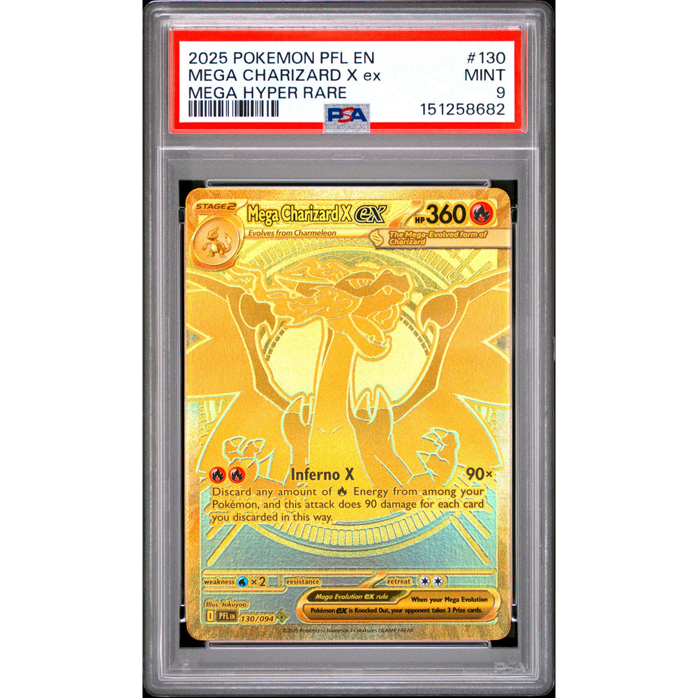 Pokémon TCG: Mega Charizard X Ex #130 PSA 9