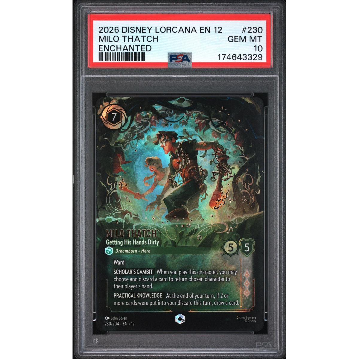 Lorcana: Milo Thatch #230 PSA 10-174643329