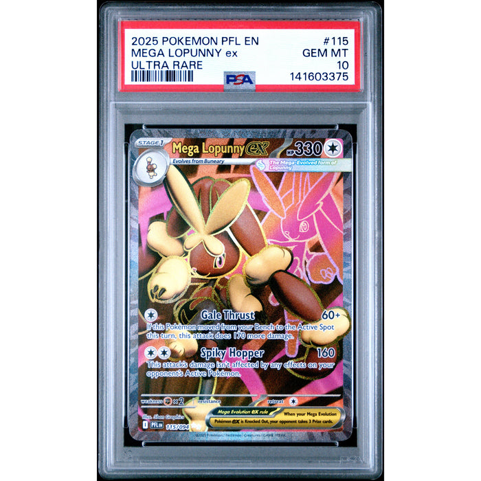 Pokémon TCG: Mega Lopunny Ex #115 PSA 10-141603375