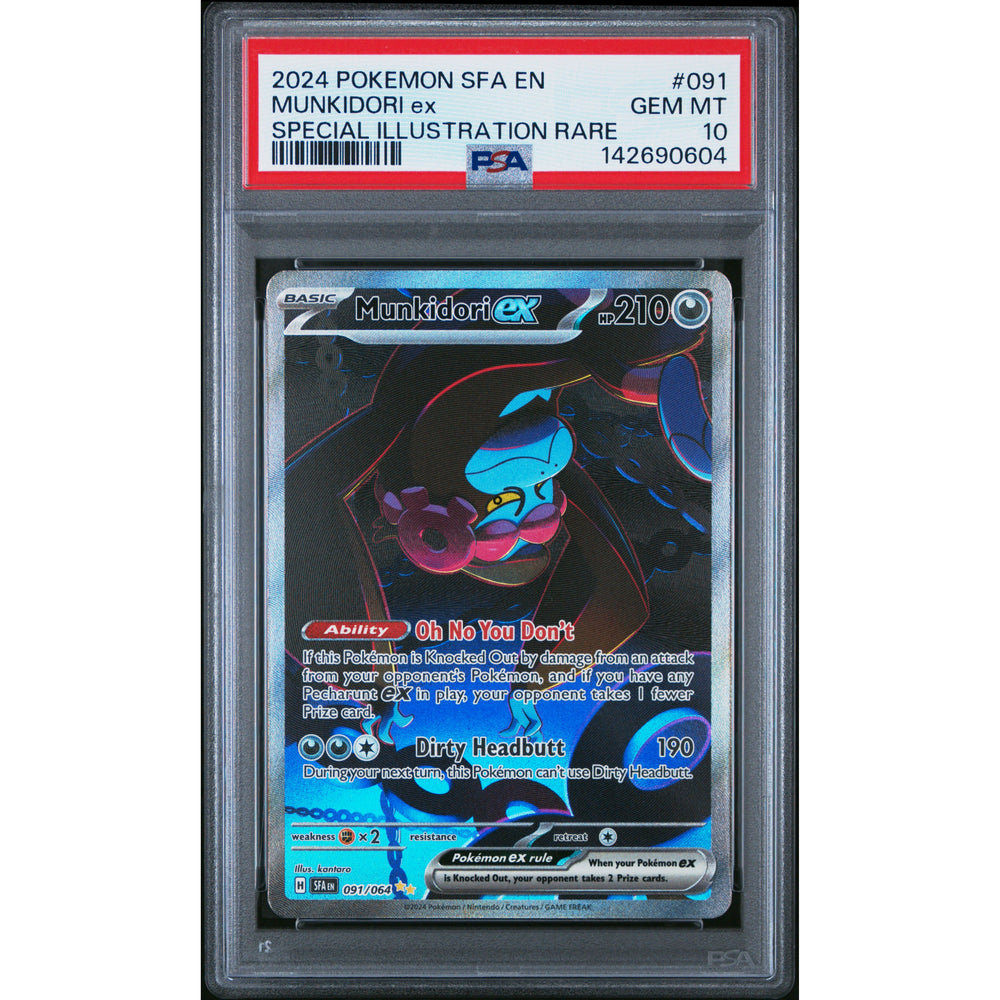 Pokémon TCG: Munkidori Ex #091 PSA 10 - Shrouded Fables