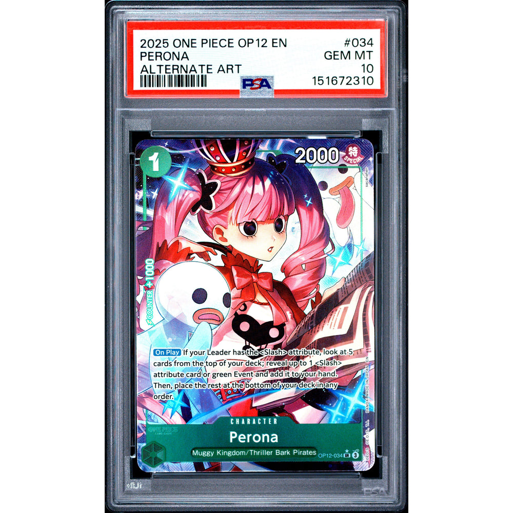 One Piece TCG: Perona #034 PSA 10