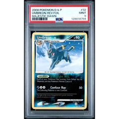 Pokémon TCG: Umbreon #32 PSA 9 Reverse Holo - Majestic Dawn