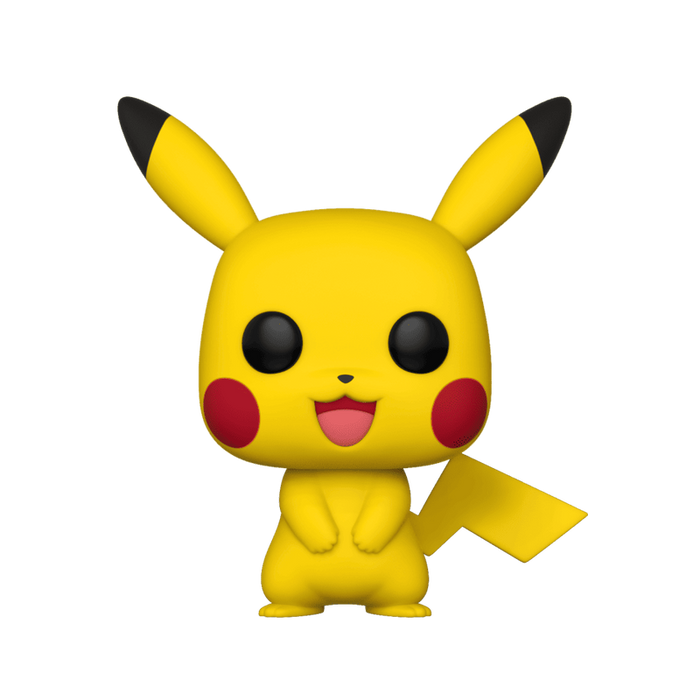 The Funko POP: Pikachu - 353 by Funko is a collectible figure from Pokémon, showcasing Pikachu’s iconic yellow body, large black-tipped ears, red cheeks, and black eyes as it stands upright with a cheerful smile.