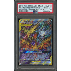Pokémon TCG: Moltres & Zapdos & Articuno Gx SM210 PSA 10 - Sun & Moon Black Star Promo