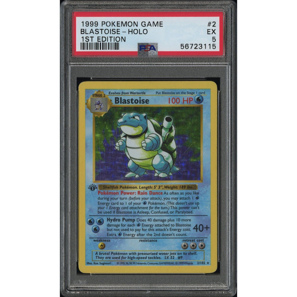 Pokémon TCG: Blastoise [1:a utgåva] #2 PSA 5 - Base