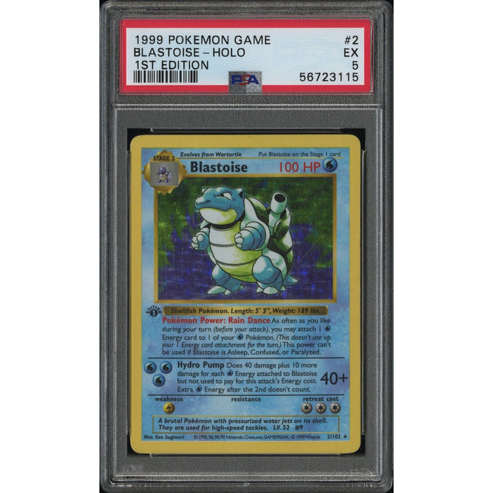 Pokémon TCG: Blastoise Holo #2 PSA 5-56723115