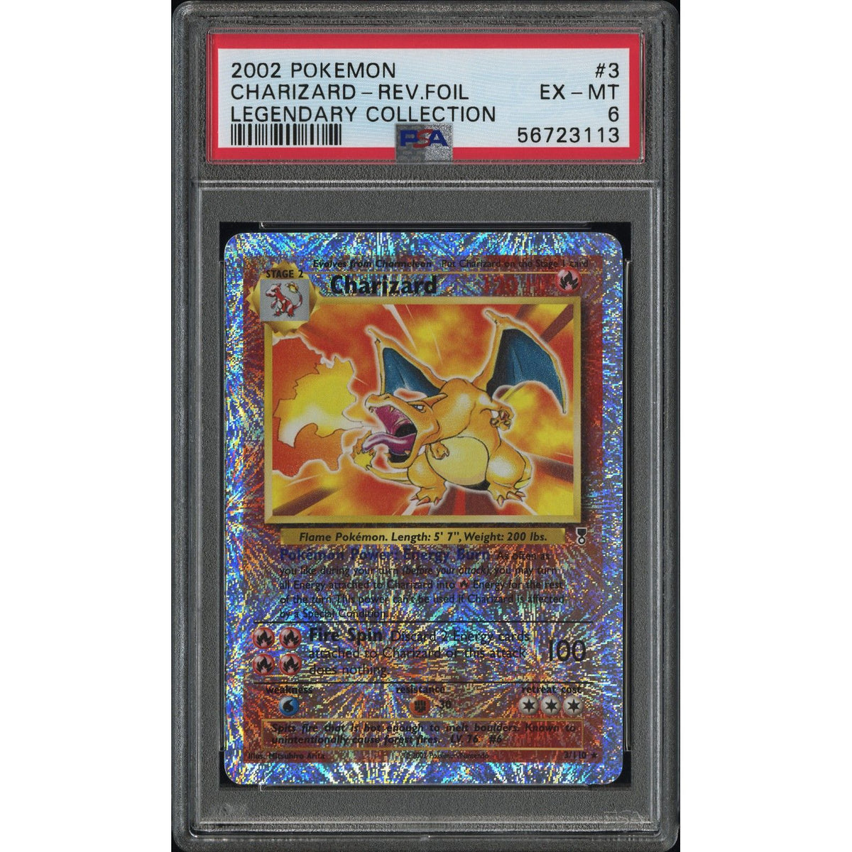Pokémon TCG: Charizard Reverse Holo #3 PSA 6-56723113