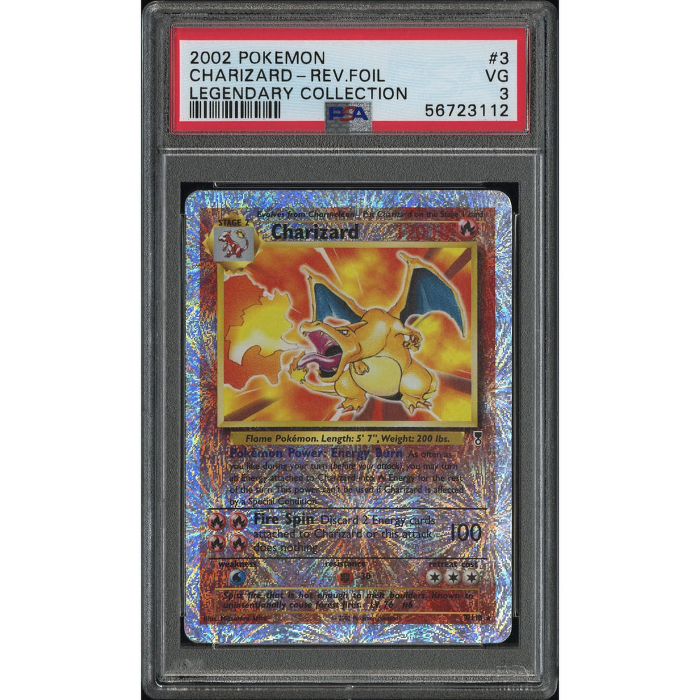 Pokémon TCG: Charizard #3 PSA 3 reverse holo - Legendary Collection