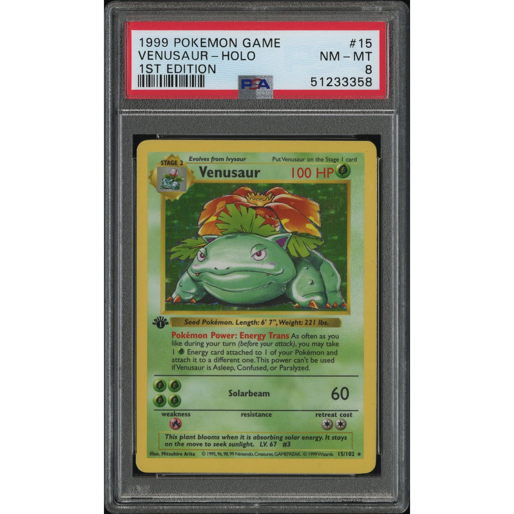 Pokémon TCG: Venusaur #15 PSA 8 1st Edition
