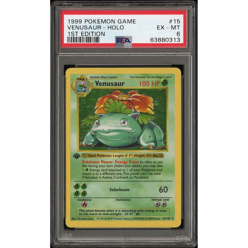 Pokémon TCG: Venusaur [första utgåvan] #15 PSA 6 - Base
