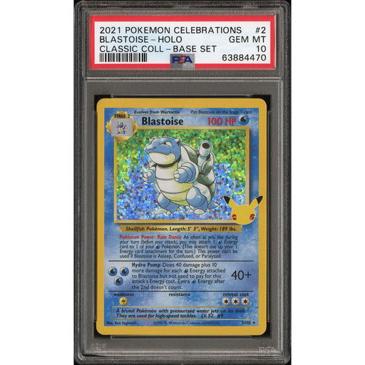 Pokémon TCG: Blastoise Holo #2 PSA 10-63884470