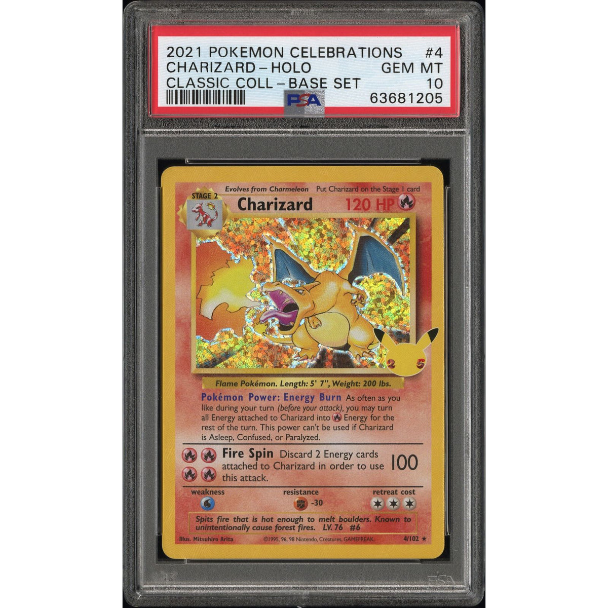 Pokémon TCG: Charizard Holo #4 PSA 10-63681205
