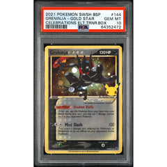 Pokémon TCG: Greninja Gold Star #144 PSA 10 - Celebrations