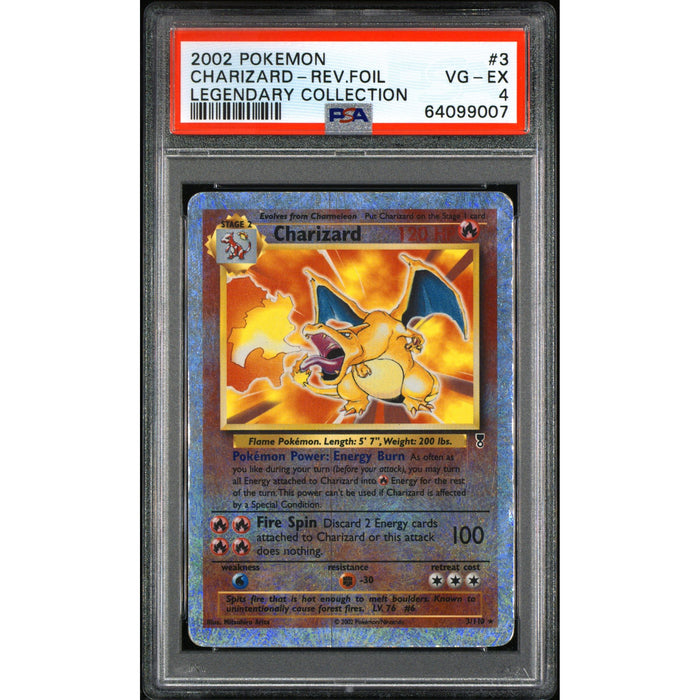Pokémon TCG: Charizard 3 PSA 4 Reverse Holo - Legendary Collection
