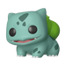 The Funko POP! Pokemon: Bulbasaur - #453 by Funko is a vinyl samlerfigur depicting the cherished green Pokémon, Bulbasaur, with its signature large black eyes, darker green spots, pointy ears, and leafy bulb on its back—featured against a white background as part of the Pop! Games Pokémon collection.